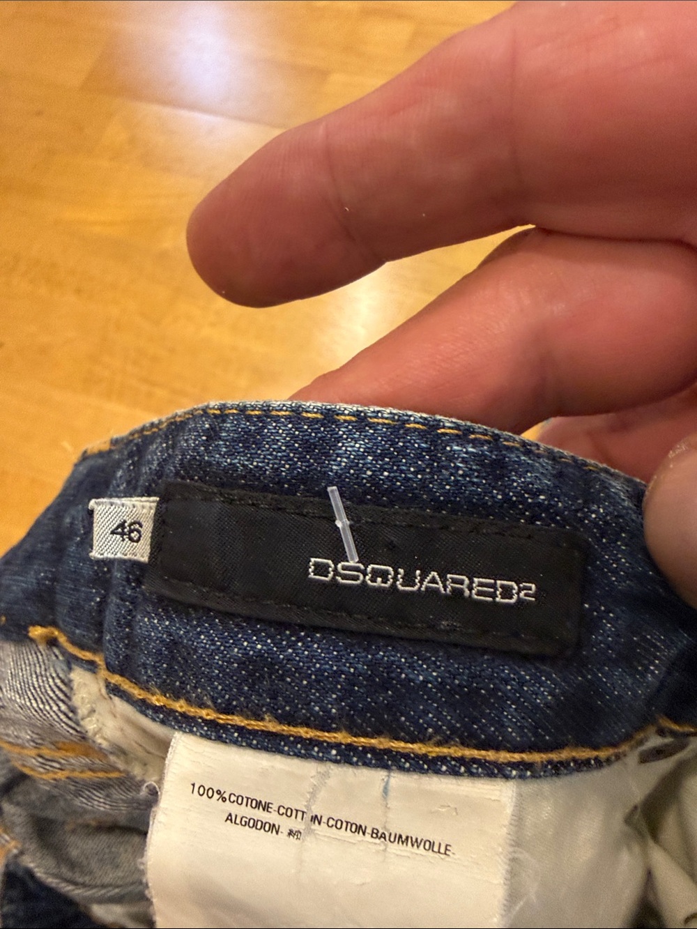 DSQUARED Indigo Washed Straight-Leg Jeans with Distressed Accents - Picture 6 of 6